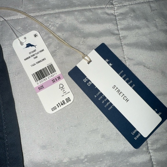 Men’s Tommy Bahama Gray Harbor Point Flat Front Straight Leg Pant (size 32 x 30) - Picture 5 of 11